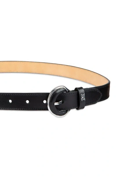 Sam Edelman Leather Inlay Belt In Black