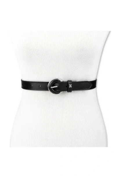 Sam Edelman Leather Inlay Belt In Black