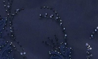 Js Collections Alex Embellished Flutter Sleeve Gown