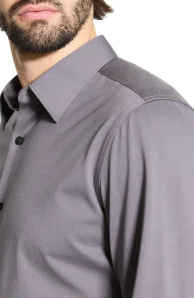 Theory Sylvain Nd Structure Knit Button-up Shirt