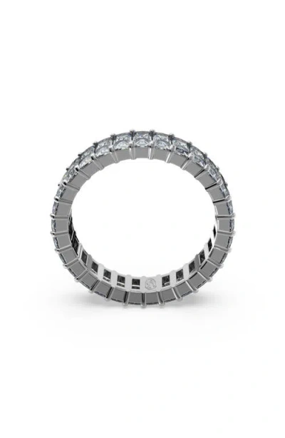 Swarovski Crystal Baguette Cut Gray Matrix Ring