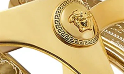 Versace Alia 55 Metallic Thong Sandals