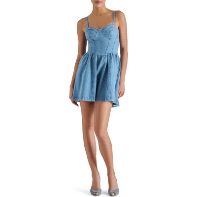 Steve Madden Rhoda Corset Denim Fit & Flare Minidress
