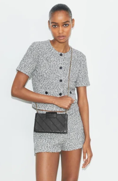 Tory Burch Mini Fleming Soft Quilted Leather Wallet On A Chain