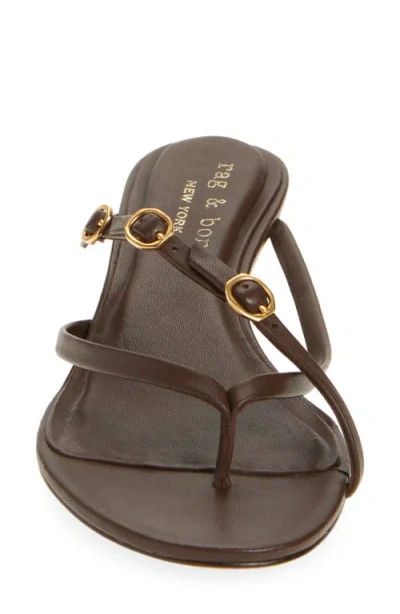 Rag & Bone Sammie Buckle Kitten Heel Slide Sandal