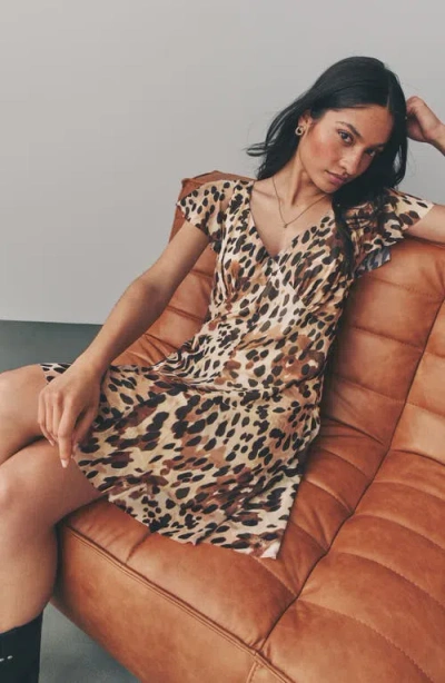 Next Cow Print Mesh Minidress