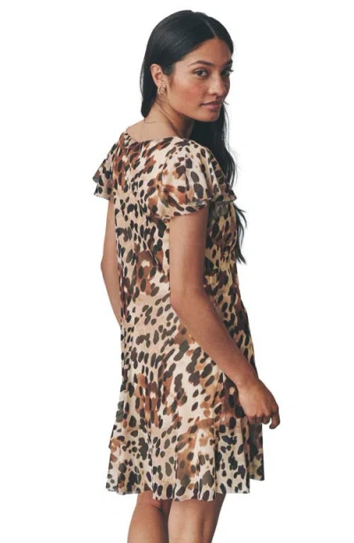 Next Cow Print Mesh Minidress
