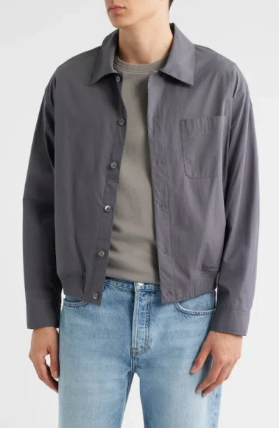 Frame Blouson Cotton Jacket In Gray