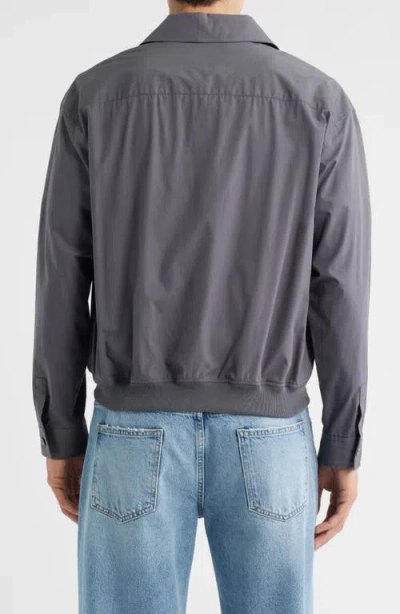 Frame Blouson Cotton Jacket In Gray