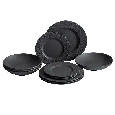 Villeroy & Boch Manufacture Rock 12 Pc. Dinnerware Set, Service For 4