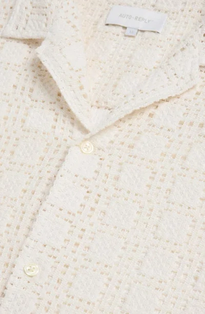 Auto-reply™ Alex Raschel Square Knit Camp Shirt