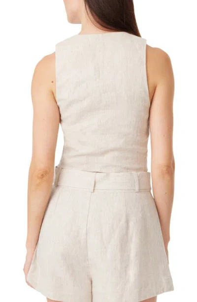 Habitual Linen Blend Vest In White