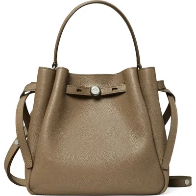 Tory Burch Romy Pebbled Leather Bucket Bag