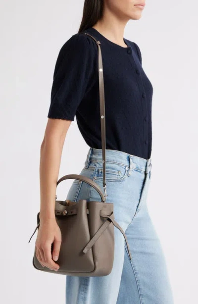 Tory Burch Romy Pebbled Leather Bucket Bag