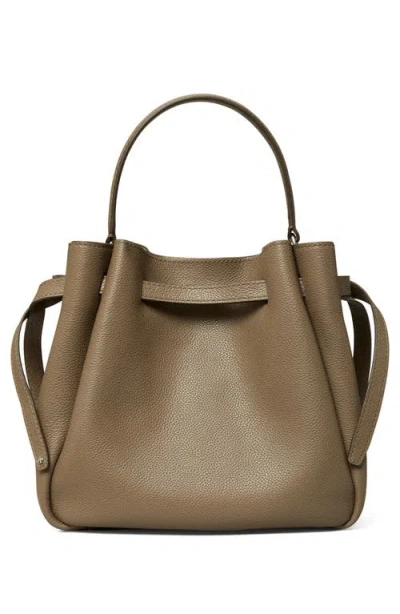 Tory Burch Romy Pebbled Leather Bucket Bag