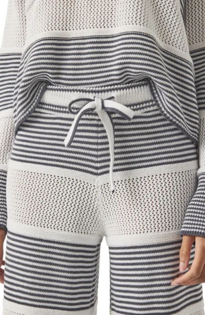 Splendid Ronnie Stripe Cotton Crop Sweater Knit Pants
