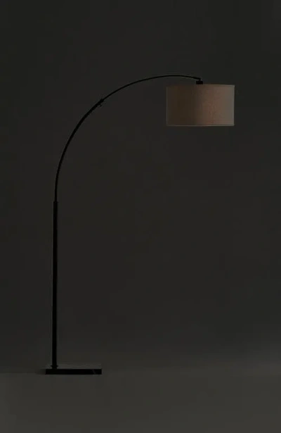 Brightech Logan 76" Modern Extendable Led Floor Lamp With Fabric Drum Shade, Bulb Included