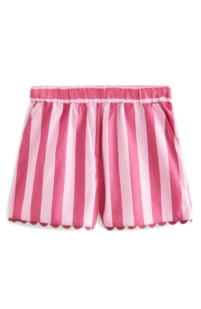 Next Stripe Cotton Scallop Hem Shorts