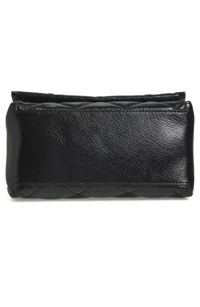 Marc Jacobs The Mini Dual Black Diamond-quilted Crossbody Bag With Top Handle In Leather Woman In Black