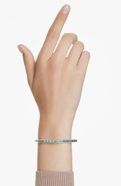 Swarovski Matrix Octogon-shape Bangle In Metallic