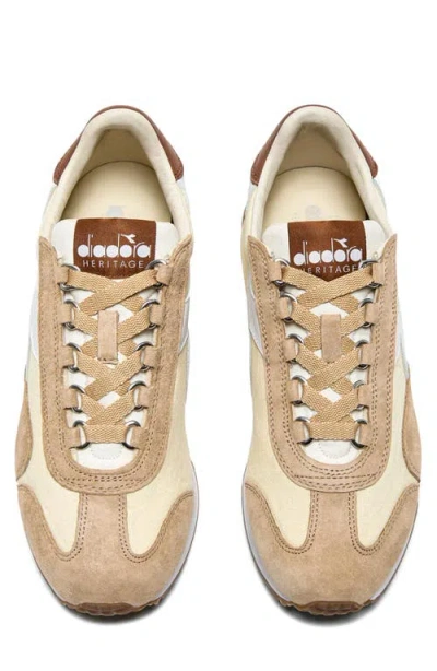 Diadora Stonewashed Canvas And Suede Sneakers