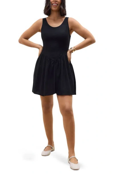 Next Linen Blend Sleeveless Fit & Flare Minidress