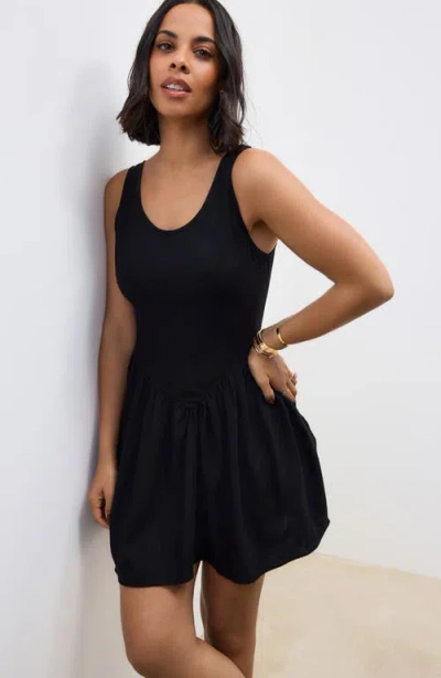 Next Linen Blend Sleeveless Fit & Flare Minidress