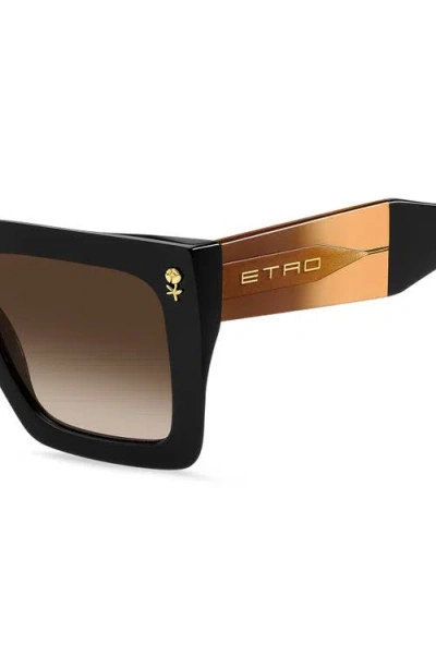 Etro Square-frame Sunglasses In Black