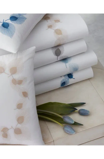 Matouk Feather Embellished 1,000 Thread Count Flat Sheet