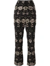 GIVENCHY GIVENCHY FLORAL EMBROIDERED TROUSERS - BLACK,16X500439311680044