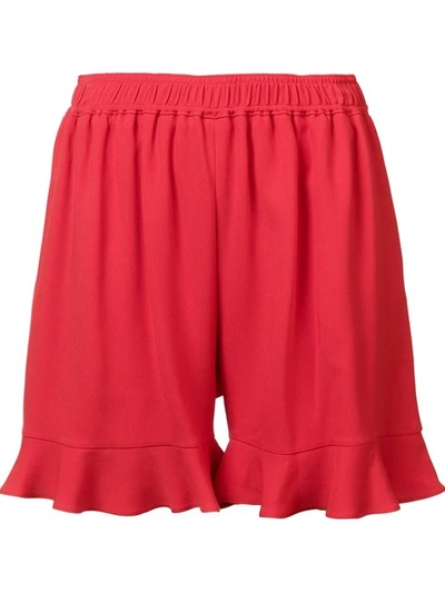 Stella Mccartney Ruffled Hem Shorts - Red