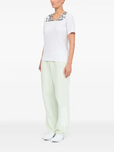 Mm6 Maison Margiela Printed Cotton T-shirt In White