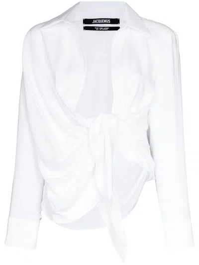 Jacquemus Women's Effortlessly Chic Bahia Shirt In White