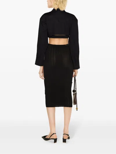 Jacquemus Women La Jupe Pralu Midi Skirt In Black