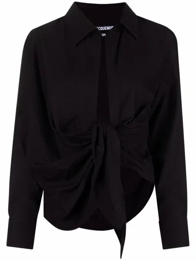 Jacquemus Black La Chemise Bahia Long-sleeve Shirt