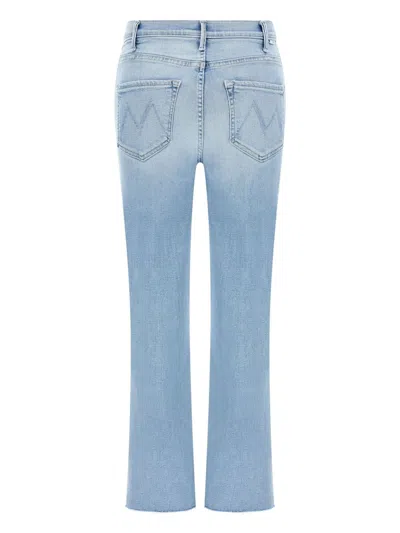 Mother The Hustler Ankle Fray Denim Jeans In Blue