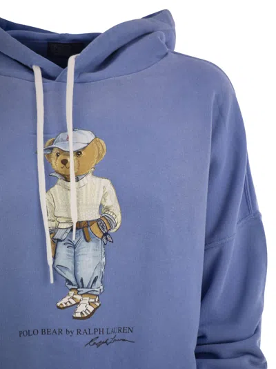 Polo Ralph Lauren Polo Bear Fleece Hoodie Clothing In Blue