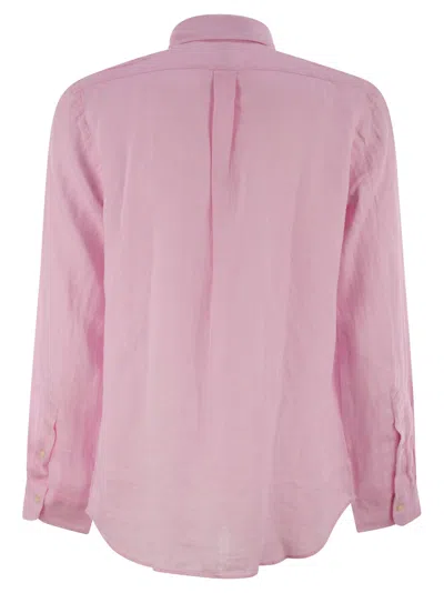 Polo Ralph Lauren Polo Pony-embroidered Cotton-blend Shirt In Pink