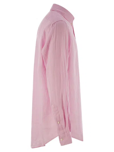 Polo Ralph Lauren Polo Pony-embroidered Cotton-blend Shirt In Pink