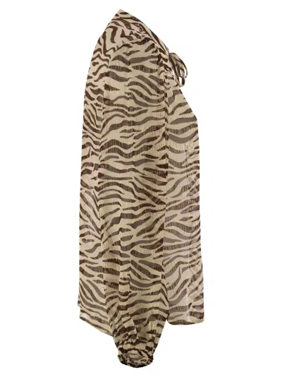 Mc2 Saint Barth Harper Blouse In Neutral