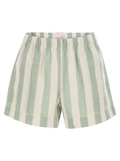 Mc2 Saint Barth Meave - Striped Cotton Shorts