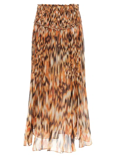 Isabel Marant 'rolande' Animal Print Skirt