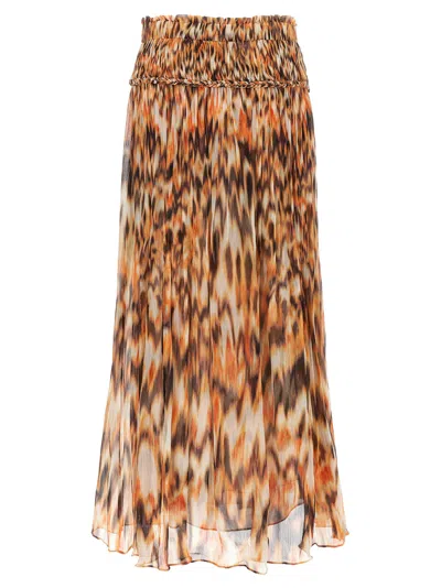 Isabel Marant 'rolande' Animal Print Skirt