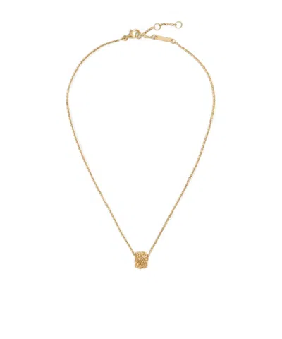 Bottega Veneta Collar Intreccio Dorado Con Colgante In Gold