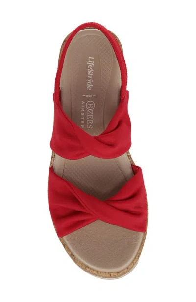 Bzees Women's Riley Washable Slingback Wedge Sandals