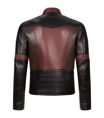 Shop Givenchy Panel Leather Jacket