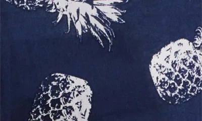 Paisley & Gray Men's Felix Slim Fit Pineapple Print 8-1/2" Shorts In Blue