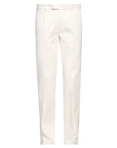 Devore Incipit Man Pants Ivory Size 42 Cotton, Elastane