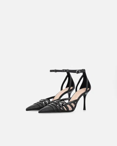 Pinko Pointed-toe Pumps With Heel And Strap In Black