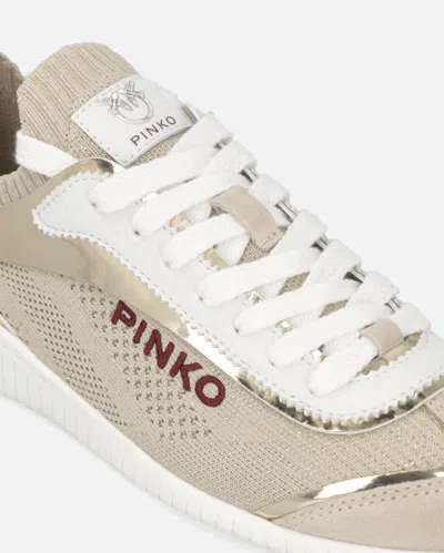 Pinko Sneakers Basses En Maille Avec Empiècements Effet Miroir